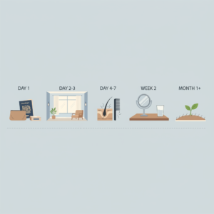 A wall calendar with the first two weeks circled beside a soft travel pillow